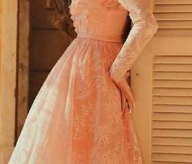 Long Sleeve Prom Dress,Mermaid Prom Dress,Lace Prom Dress,Fashion